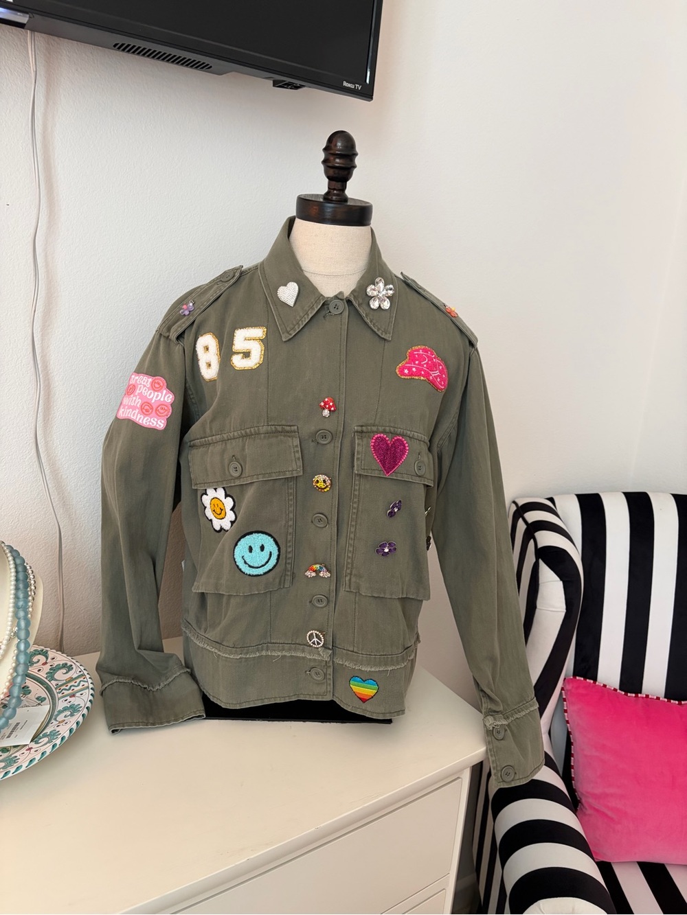 Wow my vision turned out beautiful! Mostly hand sewn custom designed jacket.